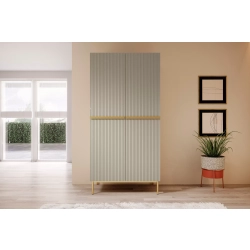 Szafa Nicole 100 cm z półkami - kaszmir / złote nóżki